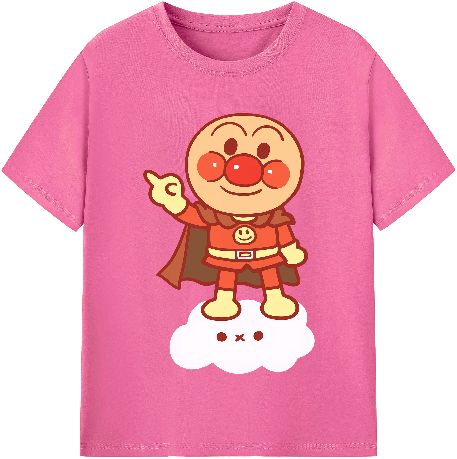 （画像用） アンパンマン Anpanman レディースカジュアルプリントTシャツ（綿100％）